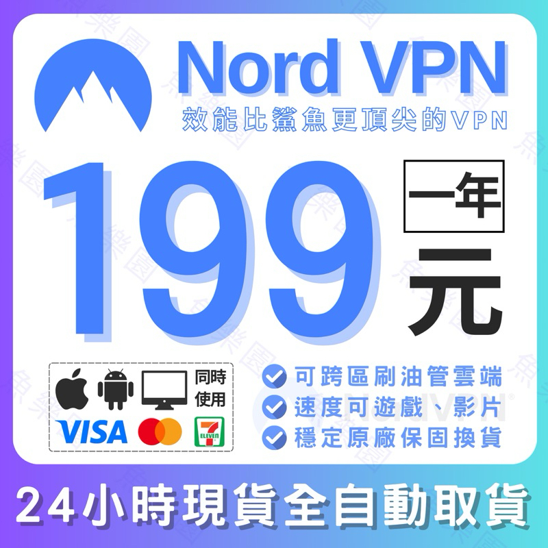 【重新上架】Nord VPN 正版•跨區•影片•手機•電腦•無中國 網路 配件點鈔設備