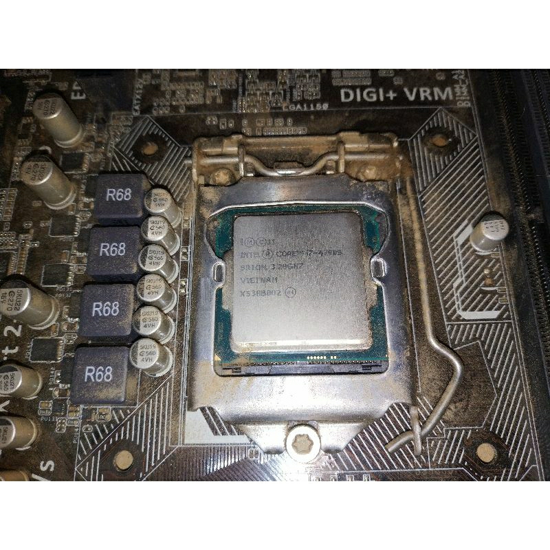 (二手)CPU I7 4790s + 華碩H97M-E主機板 + 4GB DDR3記憶體*4