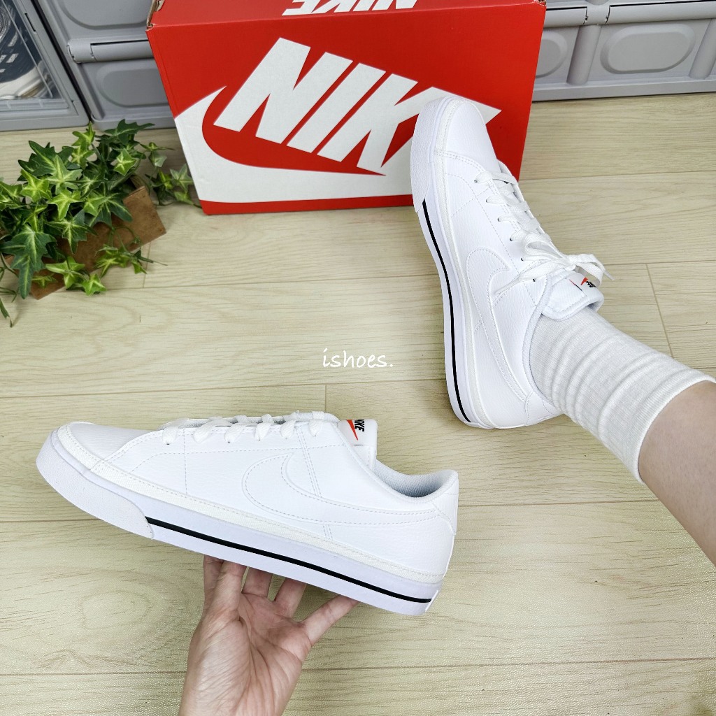 現貨 iShoes正品 Nike Court Legacy 男鞋 白 皮革 小白鞋 流行 休閒鞋 DH3162-101