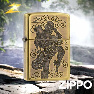 ZIPPO 十二生肖-猴子防風打火機 ZA-2-160 黃銅拉絲紋路製成外殼 機甲型態 不易留指紋 金箍圈特徵 終身保固