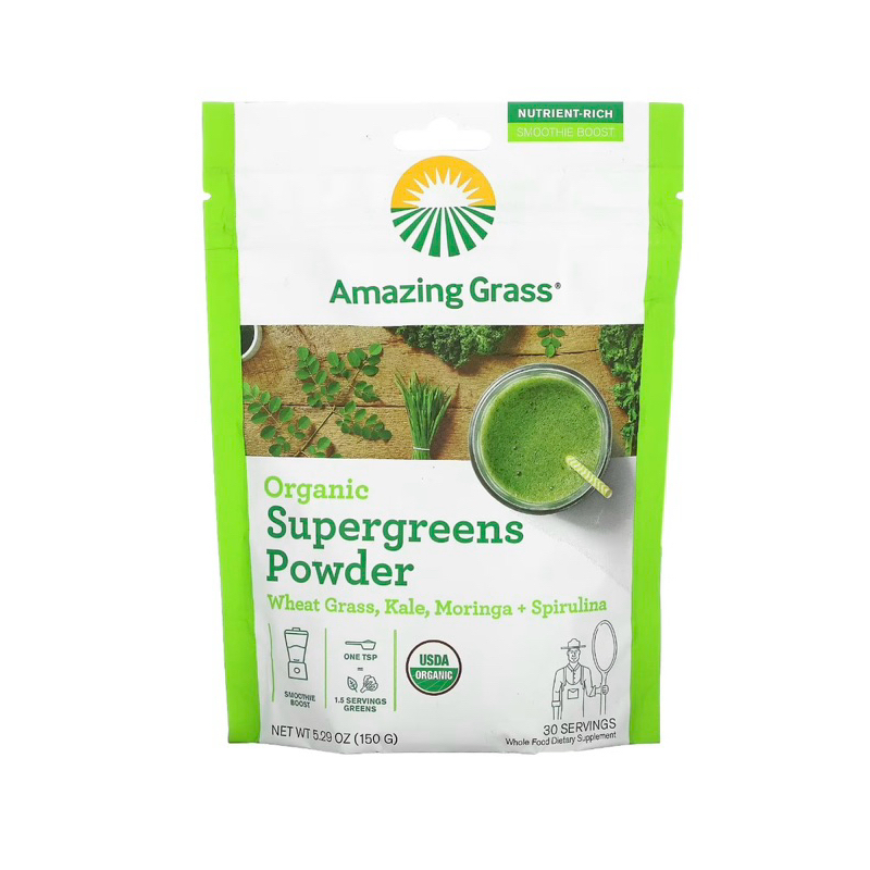 美國Amazing Grass 綠色超級食物 羽衣甘藍 螺旋藻粉 150 g