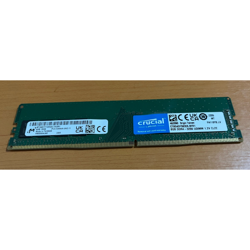 美光 Micron DDR4 3200 8GB 桌上型記憶體