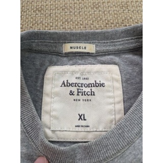 Abercrombie & Fitch AF 灰色短袖T-shirt 棉質T-shirt L號 XL