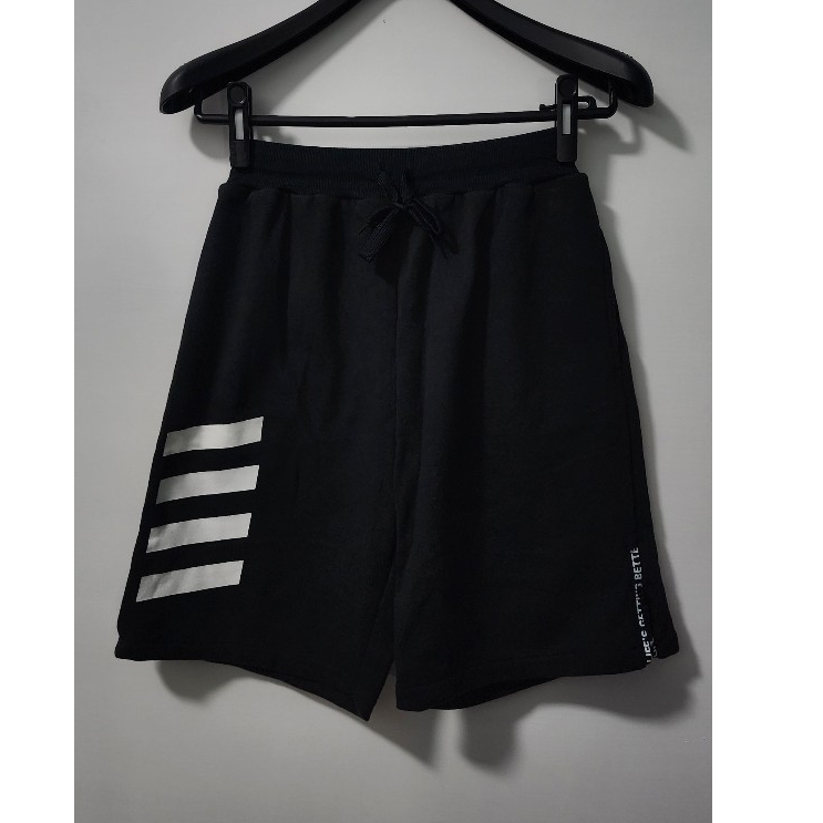 HITO-BP DECK STRUCTURE 條紋 修身 綁帶 針織 棉褲 運動 短褲 台灣製
