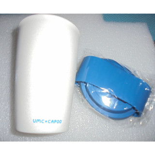 股東會紀念品 聯電咖波聯名限定永續隨行杯 深藍色 UMC x CAPOO 竹纖維杯 矽膠杯套