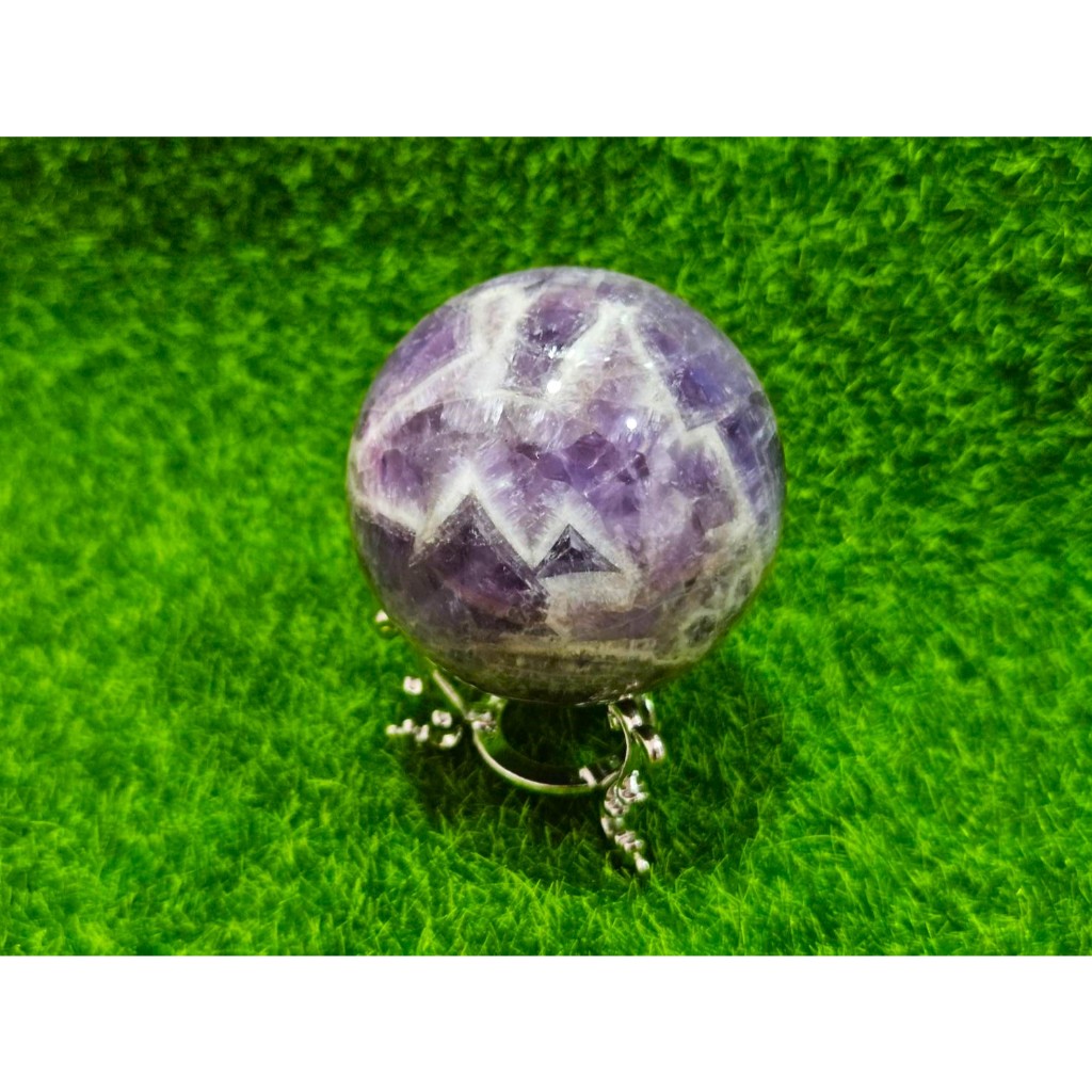 夢幻紫水晶球5.5cm-紫色水晶球(無附球座)🔮 虎牙紫水晶球天然水晶紫晶球夢幻紫晶球虎牙紫晶球千層紫水晶球藝品擺件
