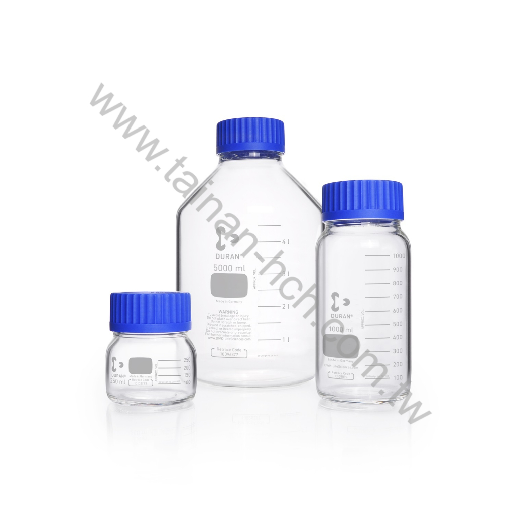 德製血清瓶 DURAN®GL80 大口實驗室瓶（透明）250ml/500ml/1000ml/2000ml