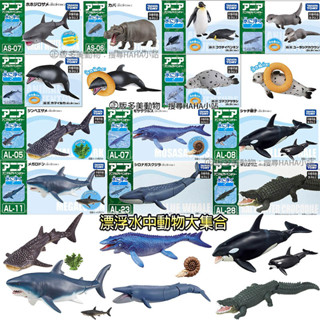 【 HAHA小站】 全新 正版 多美水中動物 (漂浮版) 可動 探索 洗澡玩具 鯊魚 鯨鯊 海豚 鱷魚 動物玩具 大集合
