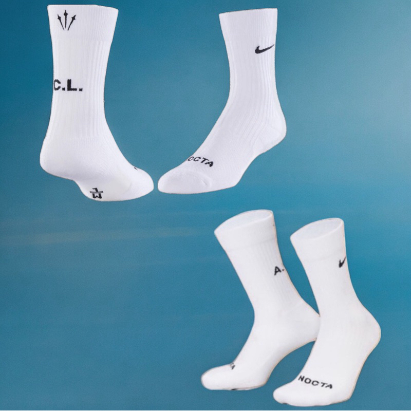 NIKE NOCTA Crew Socks 白襪 素色 緩震 中筒襪 運動襪 訓練襪 藍球襪 正品 DD9240 SOX