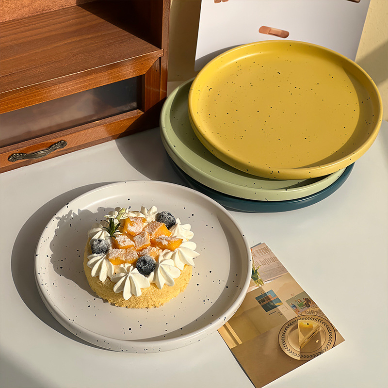 「滿額免運」北歐風陶瓷餐盤 簡約早餐盤 高CP值牛排圓盤 甜品意面盤 小吃蛋糕盤