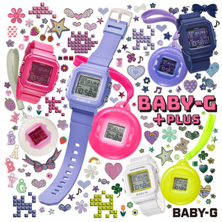 【CASIO】BGD-10K 系列 BABY-G +PLUS 繽紛時尚/手錶&吊飾套組/39mm/公司貨