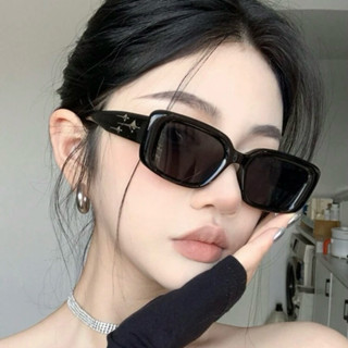 美式方框太陽眼鏡 墨鏡 小紅書同款拍照墨鏡 酷辣風 長方形墨鏡