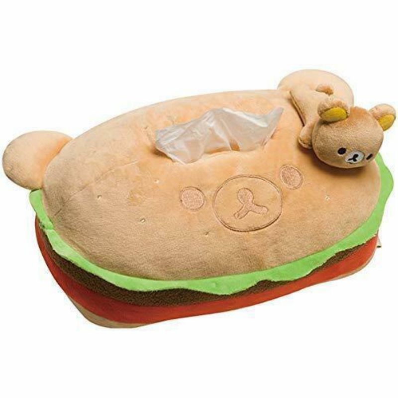 日本拉拉熊漢堡懶熊面紙盒套 漢堡拉拉熊面紙盒套