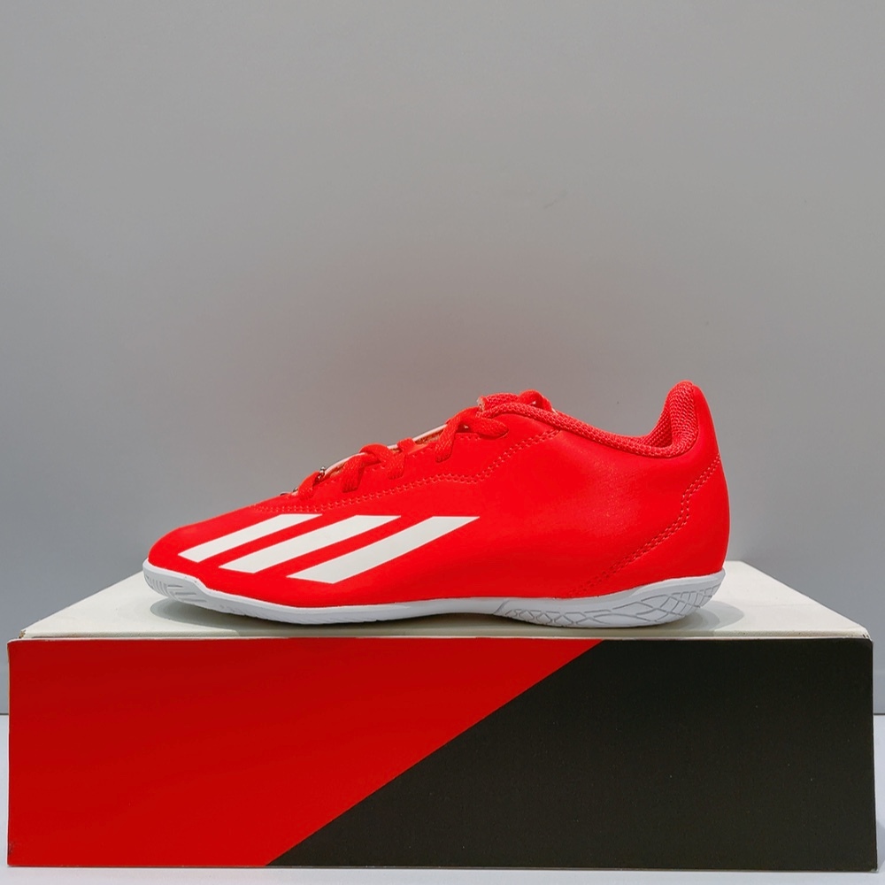 adidas X CRAZYFAST CLUB IN J 中童 紅色 室內 運動 足球鞋 IF0709