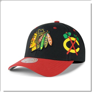 【ANGEL NEW ERA】Mitchell & Ness MN NHL 芝加哥 黑鷹 多LOGO 經典黑 雙色 老帽