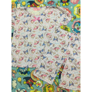 實拍～日單 melody& kuromi 網眼透氣短袖居家服睡衣套裝 120/130 現貨