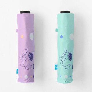 【Rainbow House】小貓與球球超輕三折傘|碳纖極輕量140g|臺灣福懋傘布(防曬/抗UV/防風/雨傘)