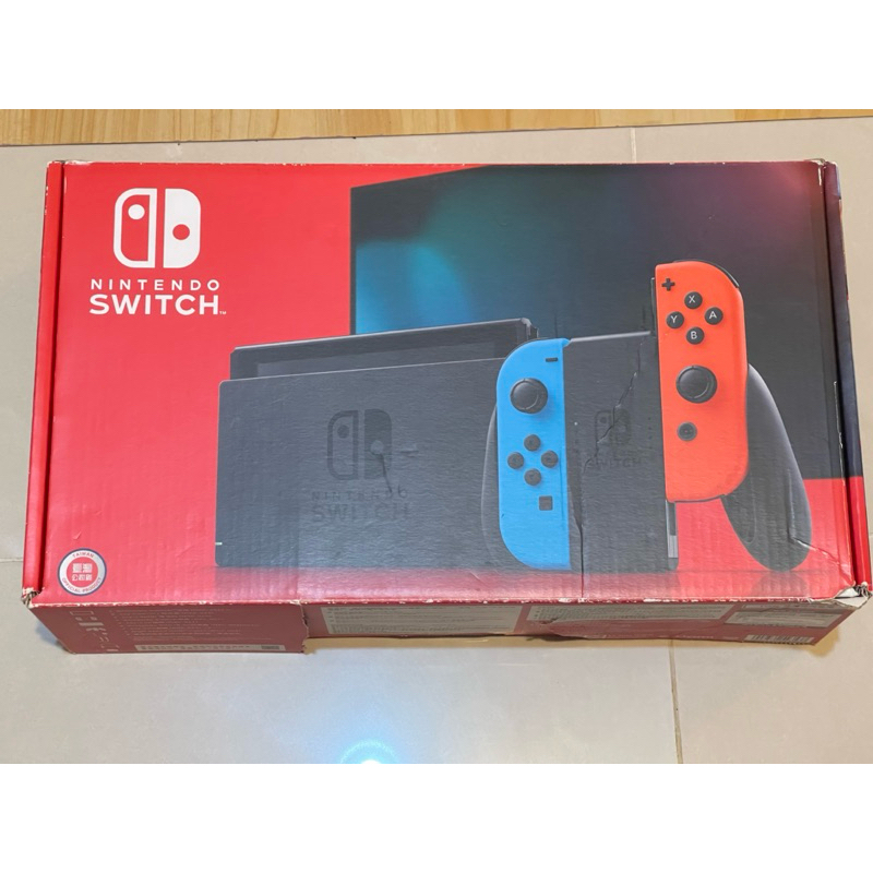 任天堂 Nintendo Switch 紅藍版 臺灣販售版 原廠空盒含內襯 交換禮物