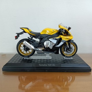 全新盒裝現貨~1:12~山葉 YAMAHA YZF-R1 黃色 模型車 玩具 兒童 收藏 重機 摩托車 交通模型