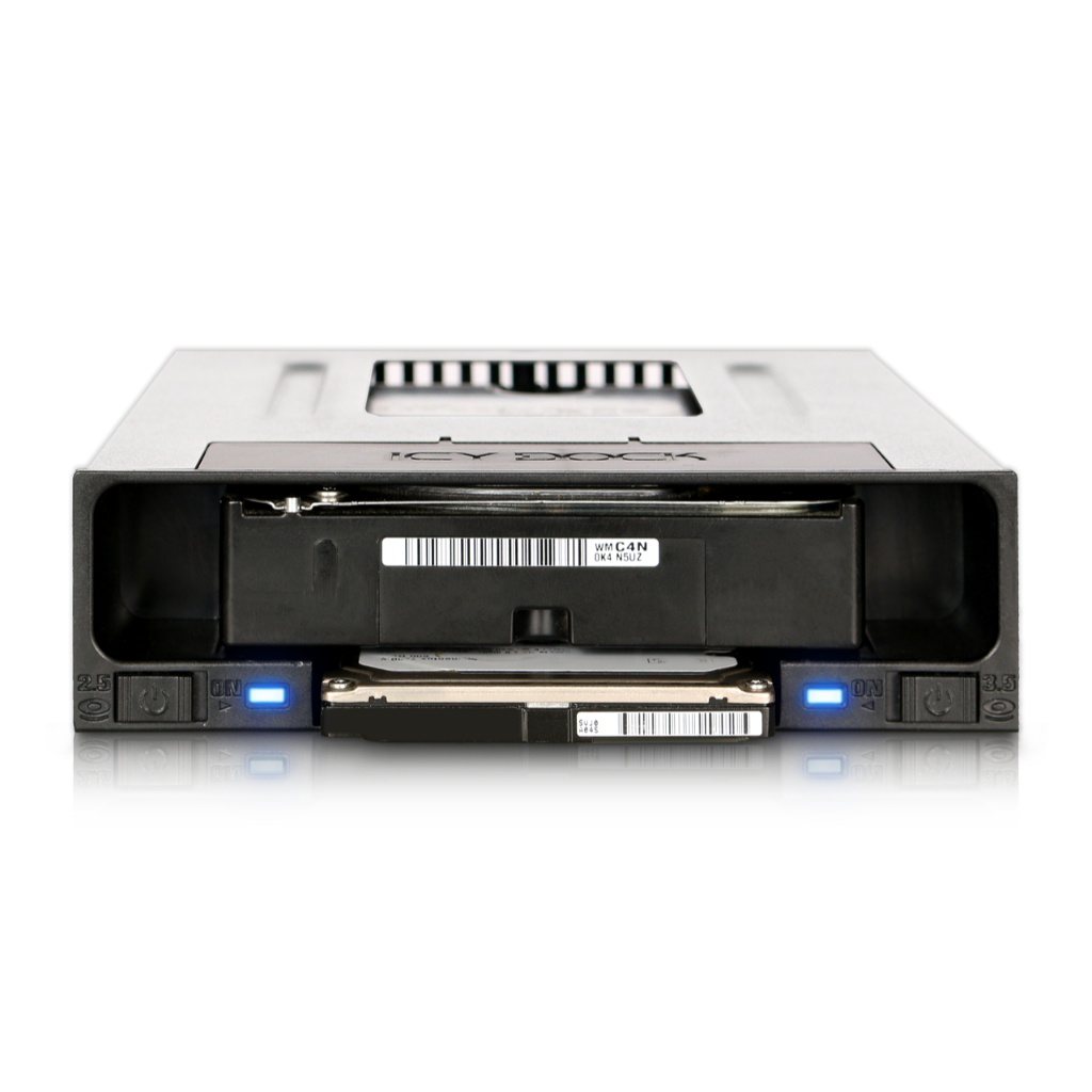 MB795SP-B 2.5 3.5 SATA HDD SSD 轉 5.25 內接 硬碟 抽取盒 無抽取盤 雙抽拔 設計