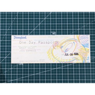 [票根收藏] 1996年美國加州迪士尼樂團Disneyland 絕版入場券紀念門票 米老鼠Mickey Mouse圖案