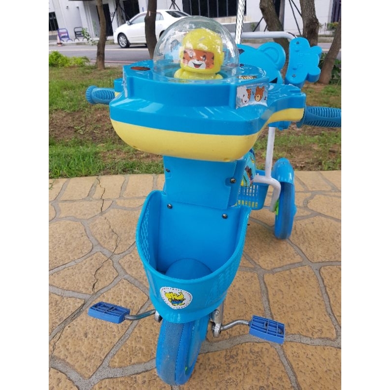 二手 三輪車 手搖車 玩具車 腳踏車 藍色 九成新