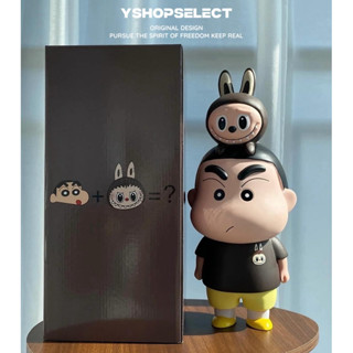 實拍影片🎦【YSHOP】 日本代購 拉布布LABUBU&蠟筆小新 趣味 公仔 擺件 1：1 限定收藏品