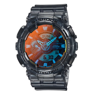 【CASIO】卡西歐 G-SHOCK 夏日黃昏 暖橘漸變 酷炫多彩 透灰 GA-110TLS-8A 臺灣卡西歐保固一年