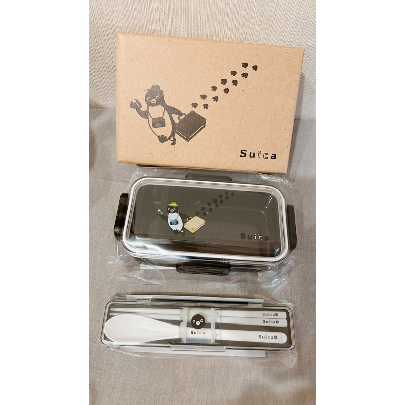 日本製 Suica 西瓜卡企鵝 便當盒 扣式便當 530ml 可微波 附餐具
