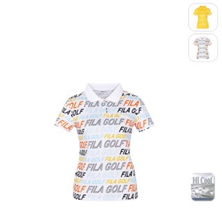 【FILA】女性 GOLF 吸濕排汗 短袖 運動POLO衫-白色 5POX-2132-WT
