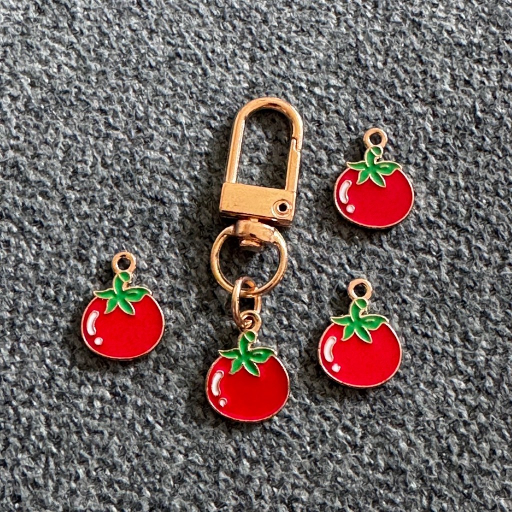 🔥DIY 創意🔥可愛 蕃茄 牛蕃茄 蔬菜 水果 吊飾 耳環 項鍊 配件 背包掛飾 鑰匙圈 獎品 禮物