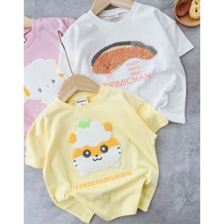 ♧麥麥My童裝部♧100、120日本Sanrio夏季三麗鷗角色可樂鈴切片妞毛巾繡純棉短袖童上衣現貨