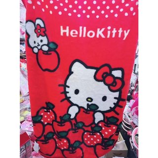♥小花花日本精品♥ Hello kitty 設計款毛毯 單人毯 冷氣毯 蘋果滿滿圖樣 ~ 8