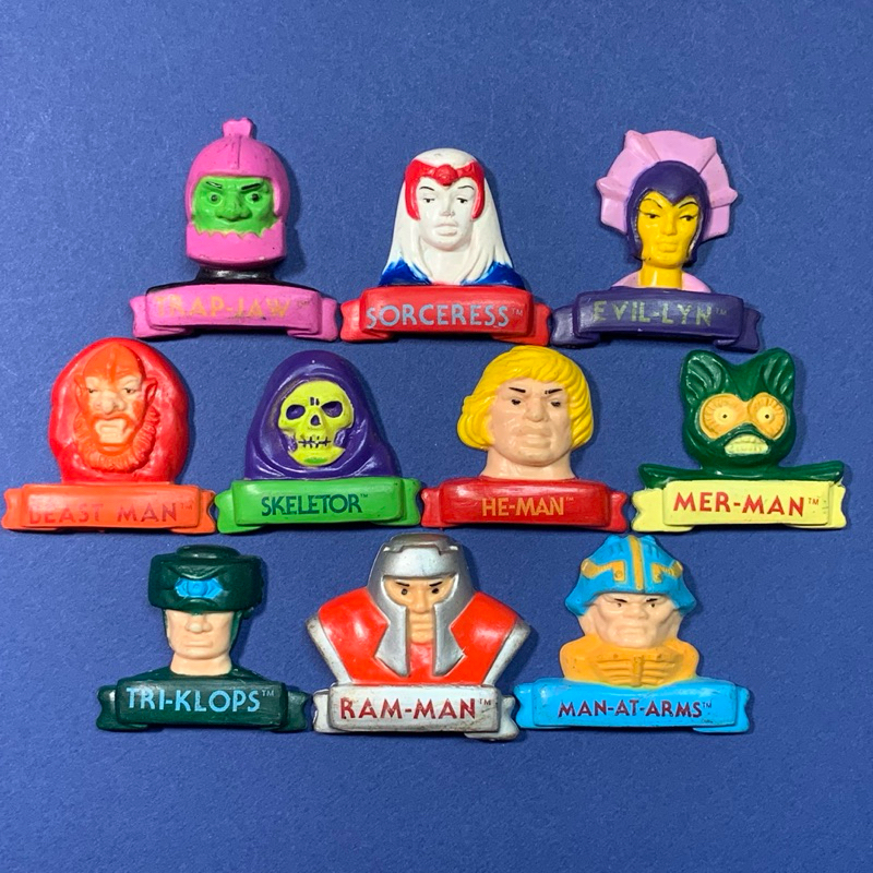 1984 澳門製 太空超人 老磁鐵 MOTU Heman 骷髏王 隊長 Skeletor 磁鐵 老玩具