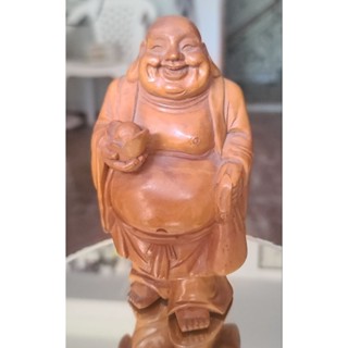 黃楊木 木雕笑彌樂 彌勒佛 財源滾滾 手工雕刻品 木雕藝品 彌勒佛雕像 藝術收藏 黃楊木雕 黃楊木雕刻品 木雕擺件 木雕