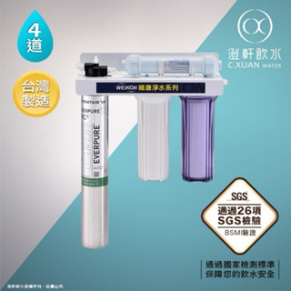 【澄軒飲水-嘉義店】四道式【營業用】奈米銀淨水器 採用美國原裝進口EVERPURE MC2/I2000濾心