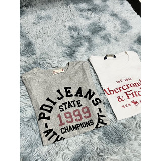 近全新✨A&F白色休閒t-shirt/PDI灰色休閒美式t-shirt