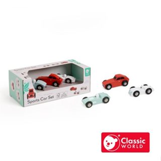 【德國 classic world 客來喜經典木玩】環島巡迴賽車組《20251》