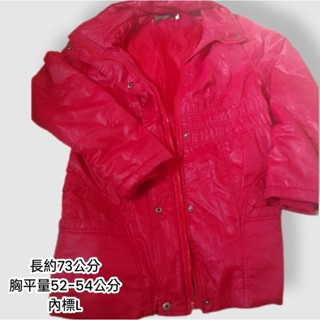 出清 拉鍊瑕疵 帽子不見 輕羽絨 外套 長版 紅色 精品 貴婦