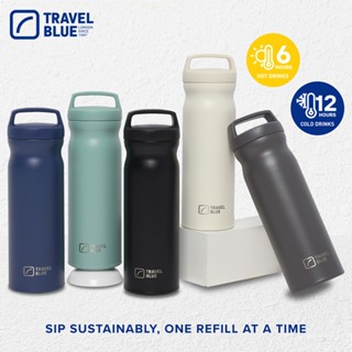【Travel Blue 藍旅】旅行用保溫保冷瓶 304不鏽鋼 五色任選500ML(保溫瓶/保溫杯/防漏水壺)TB521
