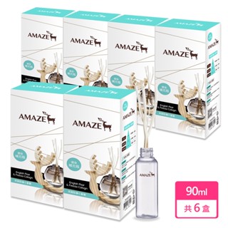 【現貨免等】【Amaze】森林擴香-英國梨小蒼蘭 90mL 室內擴香環保補充瓶6入組 原廠直送
