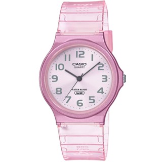 【CASIO】卡西歐 卡西歐薄型石英錶-果凍粉紅 MQ-24S-4B 臺灣卡西歐保固一年