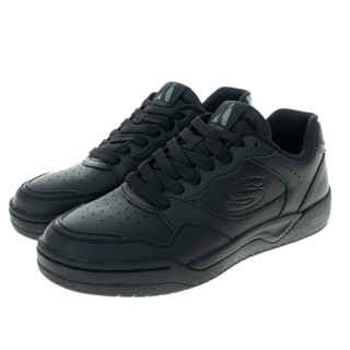 Skechers Koopa-Volley Low Varsity 男款 休閒鞋 黑 皮革 記憶鞋墊 183240BBK