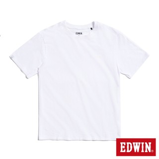 EDWIN 男款 加大碼 第十代基本LOGO短袖T恤(白色)