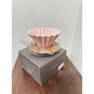 ORIGAMI摺紙濾杯S/M 日本製 陶瓷 含木座