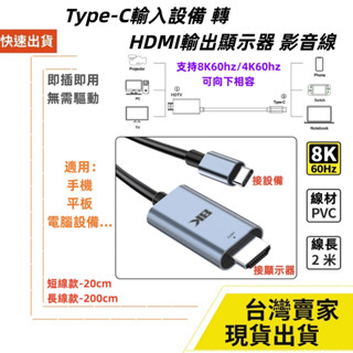 臺灣速貨 三星 I15 Type-C 輸入裝置 轉 HDMI 輸出顯示器 影音傳輸線 8K 60Hz 手機 平板 電腦