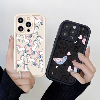 iphone 16 15 16Pro 14 13 12 11 XS XR Max i8可愛小鳥花朵千里馬防摔手機殼
