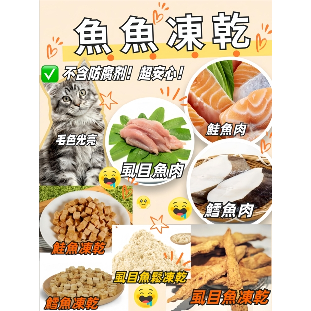露肚皮 寵物凍乾 魚魚凍乾 海鮮凍乾 鮭魚凍乾 虱目魚凍乾 鱈魚凍乾 雞肉凍乾 魚鬆凍乾 寵物零食 凍乾零食狗凍乾貓凍乾
