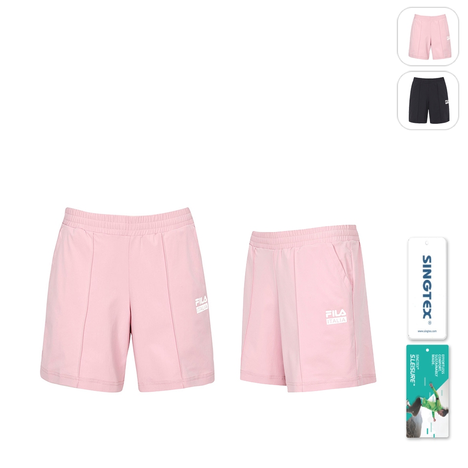 【FILA】女性 環保紗 運動針織短褲-粉色 5SHX-5606-PK