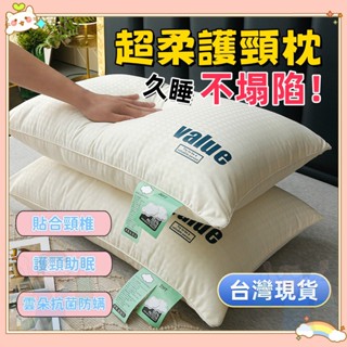 🔥臺灣出貨🔥護頸枕 頸椎枕 超柔軟枕頭 防蟎抗菌枕 兒童枕 助眠枕 枕頭 枕芯 人體工學枕 快速回彈 羽絲棉枕